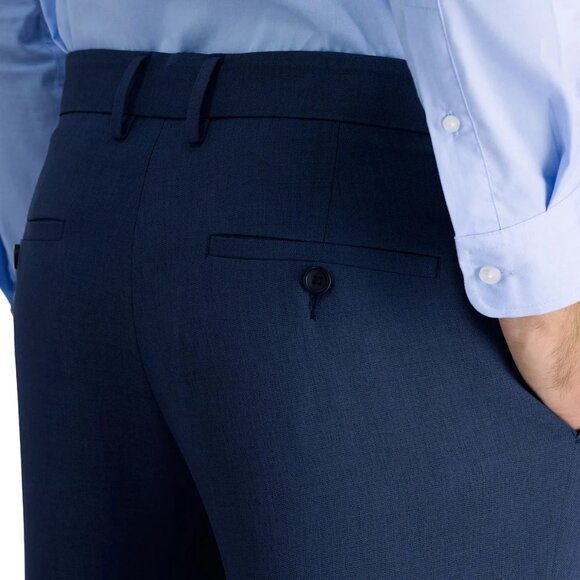 Haggar Men’s Non-Iron Straight Fit Performance Dress Pants Navy, Size 30x30 - Picture 14 of 15
